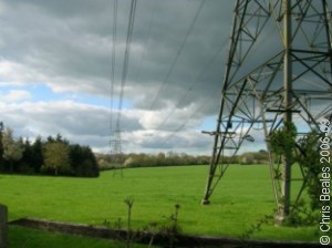 Picture of a pylon in a field